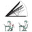 Laptop Stand 34x29.5cm Aluminum Alloy Adjustable Notebook Riser Ergonomic Laptops Elevator - Black - 2
