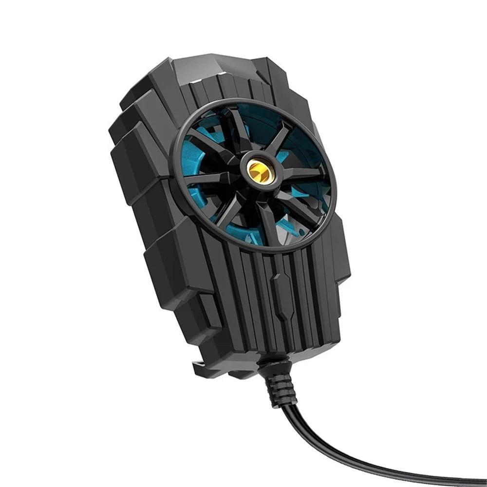 Mobile Phone Cooler Radiator Cooling Fan Silent Gaming Pad Fan Holder for iPhone Samsung Xiaomi - Black - 4