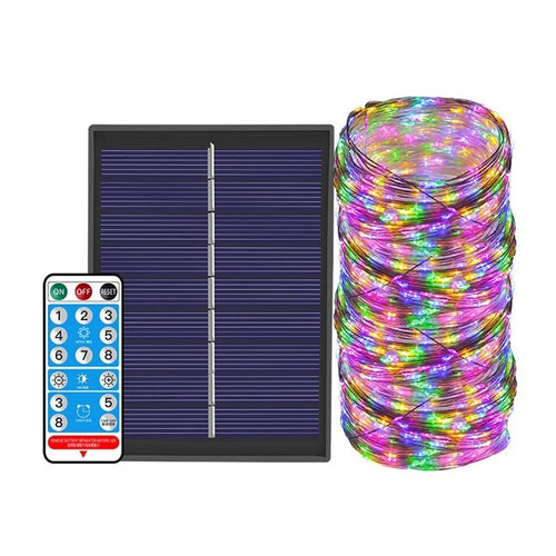 Solar String Light Remote Control Christmas Fairy Light Wedding Party Garland Light - 100m Colorful Light - 1