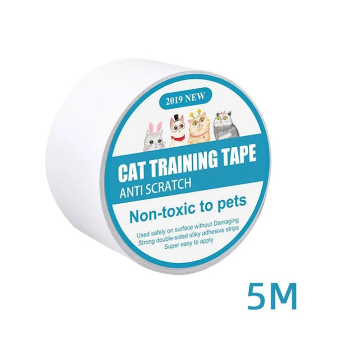 Cat Scratch Deterrent Tape Clear Double-Sided Cat Anti Scratch Training Tape  -  5m/Width: 6.35cm - 1