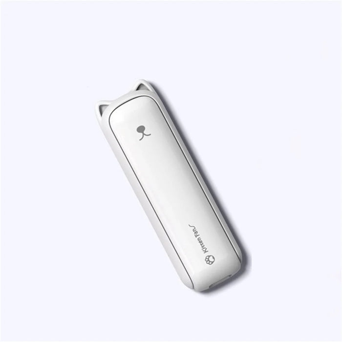 3 in 1 Mini Handheld Cooling Fan Cute Cat LED Flashlight Power Bank for Office Home Travel - White - 4