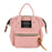 Multifunctional Small Diaper Backpack Waterproof Oxford Cloth Tote Crossbody Mummy Bag - Pink - 1