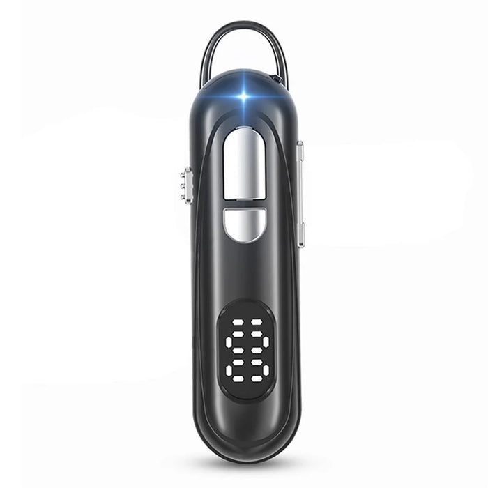 LCD Display Bluetooth-compatible Earpiece with Mic Wireless Earbud Headphones with 30 Hours Noise-Canceling Car Headset  -  Black - 1