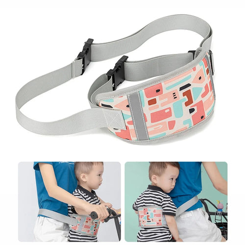 Children Motorcycle Safety Belt Kids Safety Strap Harness Seat Belt for Ages 2-7 - Pink - 1
