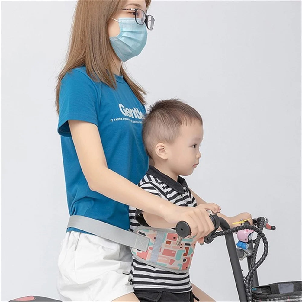 Children Motorcycle Safety Belt Kids Safety Strap Harness Seat Belt for Ages 2-7 - Pink - 3