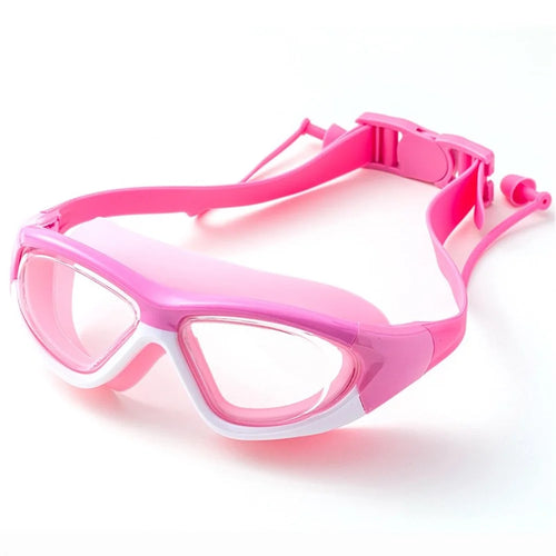 Kids Swimming Goggles Child Swim Glasses Anti Fog Soft Silicone Frame for Ages 3-14 Boys Girls - Purple - 1