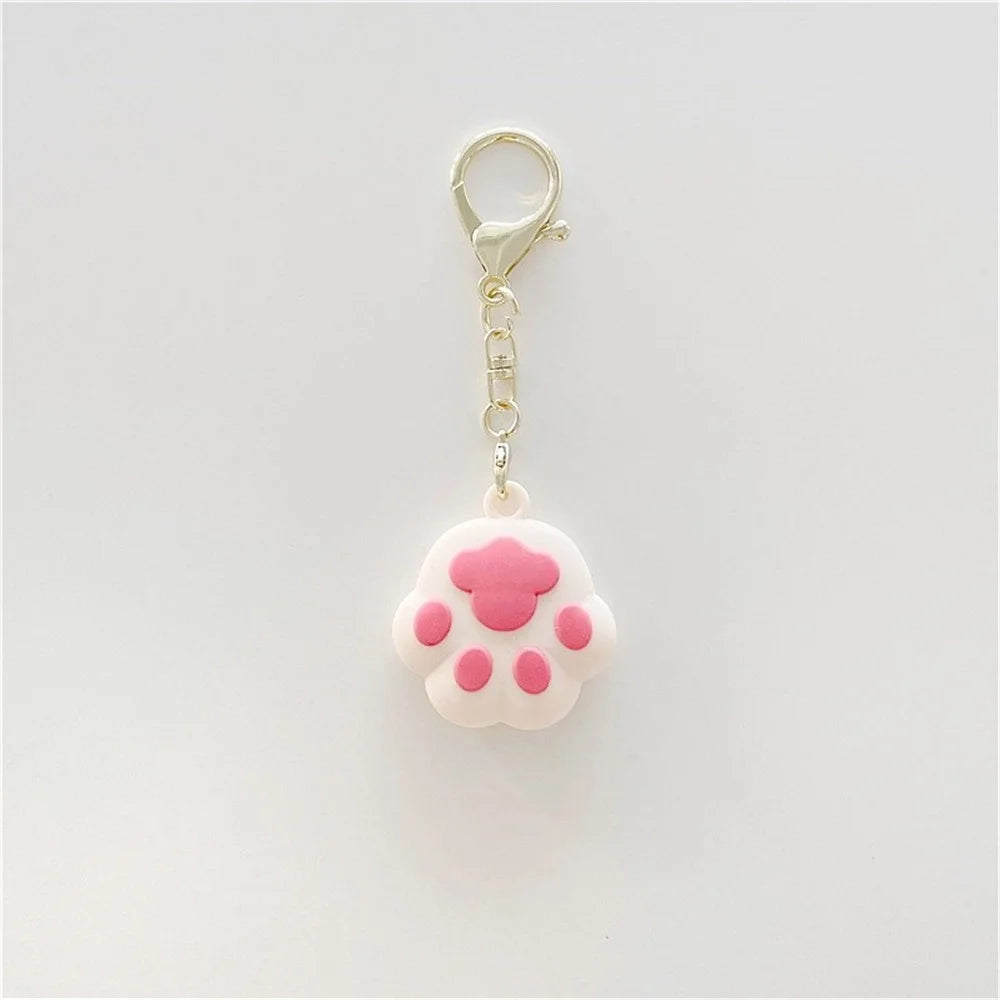 Silicone Cat Claw Protective Cover Funny Case for Apple AirTag Tracker - White - 1