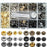 120Pcs/Set 6-Color 12.5mm Metal Button Leather Snap Fasteners Kit with 4 Installation Tools for Clothing Leather Jacket - 1