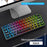FV-61 Wired Gaming Keyboard RGB Backlit 61 Keys Computer Keyboard - Black/Character Glowing - 1