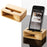 Carbonized Bamboo Cell Phone Stand Amplifier Desktop Mobile Phone Holder - 1