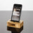 Carbonized Bamboo Cell Phone Stand Amplifier Desktop Mobile Phone Holder - 4
