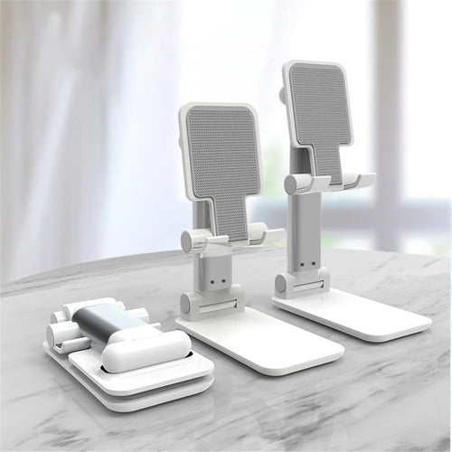 T92 Desktop Phone Stand Retractable Phone Holder Mount for Office Home - White - 1