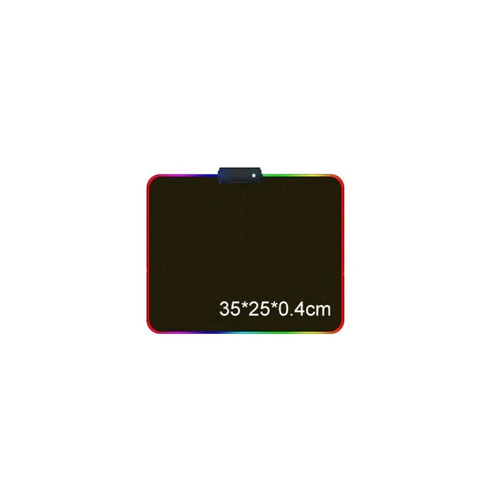 Large RGB Mouse Pad Gaming Mouse Mat for Laptop Computer PC Games - Black / 35*25*0.4cm - 1