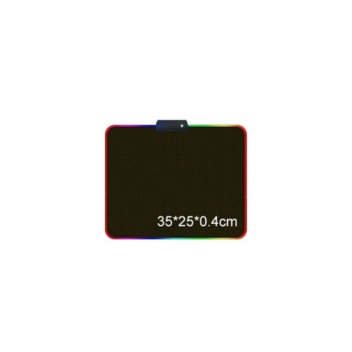Large RGB Mouse Pad Gaming Mouse Mat for Laptop Computer PC Games - Black / 35*25*0.4cm - 1