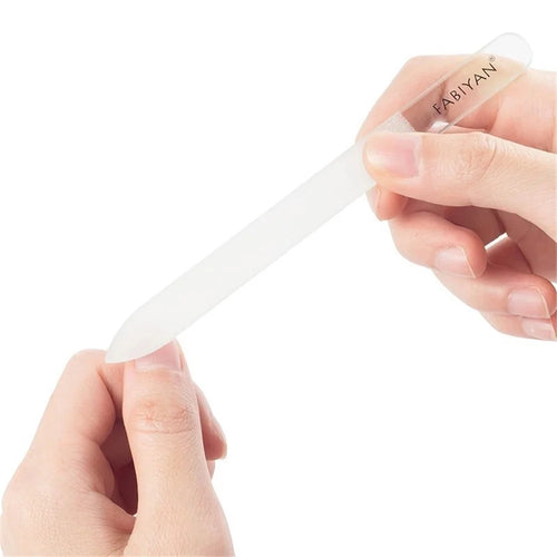 Glass Nail Fingernail File Crystal Buffer Nail Care Manicure Tool - Clear - 1