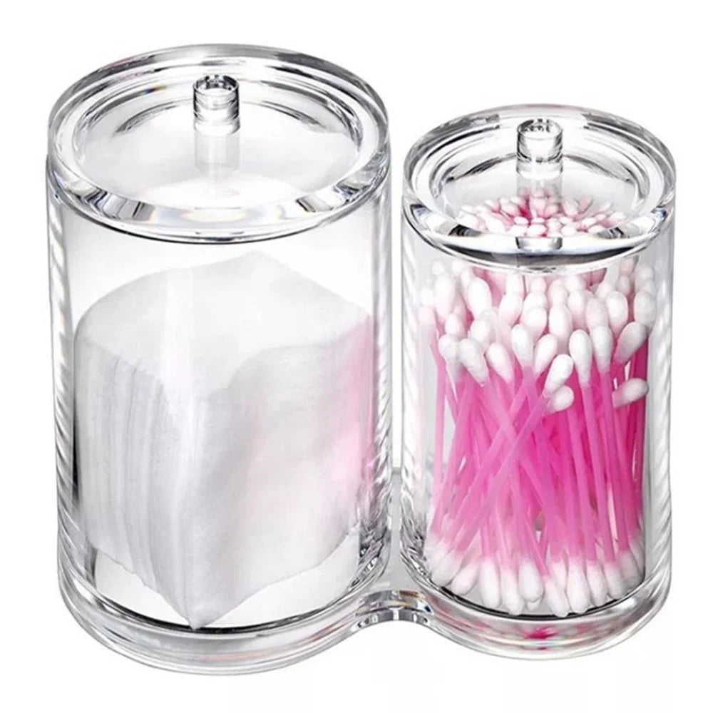 Makeup Organizer Tray Cosmetic Case Storage Box for Lipstick Makeup Brushes - 2-slot/with lid - 1