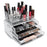 Large Makeup Brushes Organizer Desktop Cosmetic Jewelry Storage Box - Transparent - 1