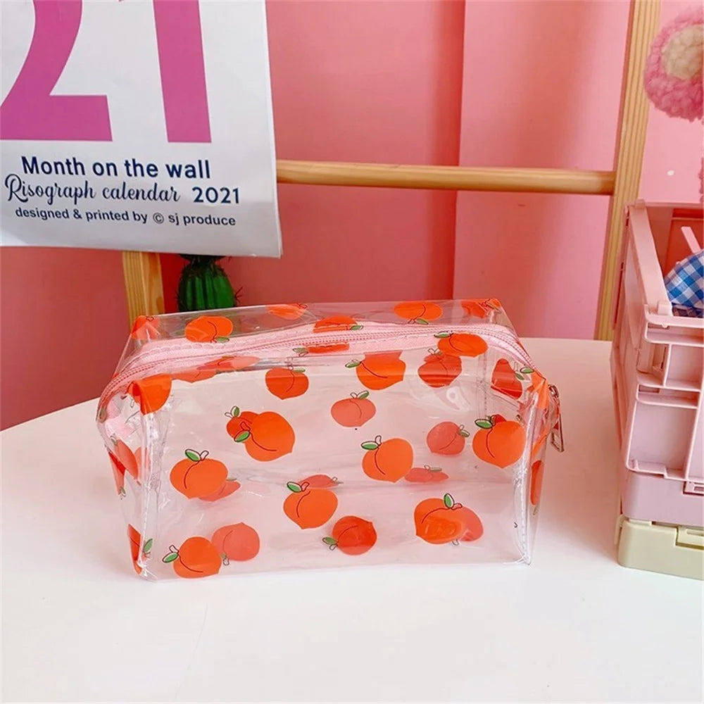 Cartoon Cosmetics Bag Clear Makeup Tote Bag Handbag Toiletry Pouch - B - 1