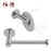 Toilet Paper Holder Wall Mounted Bathroom Kitchen Roll Tissue Holder Hook - No Drilling/Silver - 6