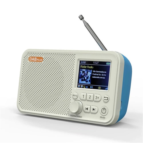 2.4 inch Screen Digital Radio Bluetooth-compatible Speaker TF Card MP3 Player DAB FM Radio - Blue/DAB-C10 - 1