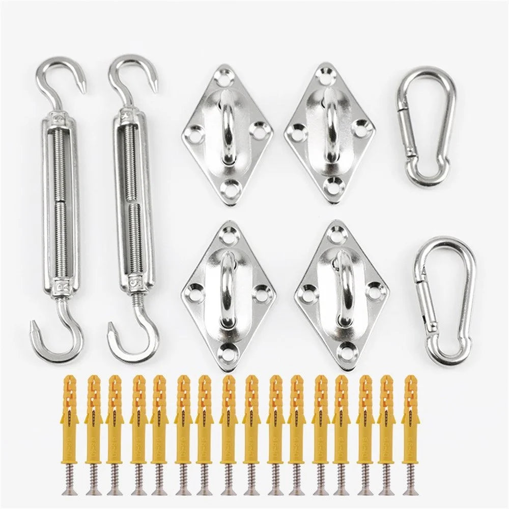 Stainless Steel Rectangular Triangle Awning Tool Kit for Sunshade Sail - 1