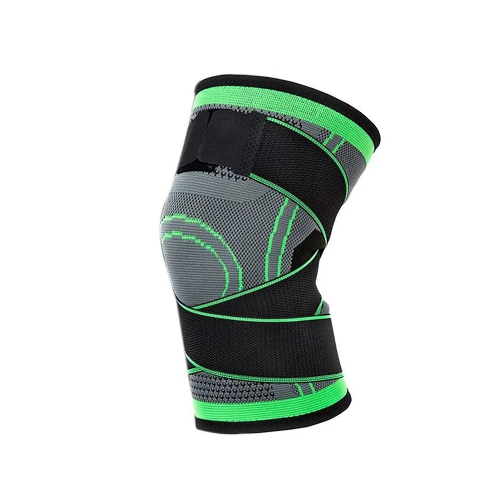 Sports Kneepad Elastic Women Men Knee Pad Support Basketball Volleyball Brace Fitness Protector - Fluorescent Green/L - 1