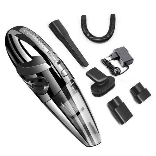AX-6612 Cordless Handheld Car Vacuum Cleaner Powerful Wet & Dry 120W Vacuum Cleaner - Black/EU Plug - 1