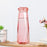 Glass Water Bottle Diamond-shaped Beverage Cup Bottle - Red - 1