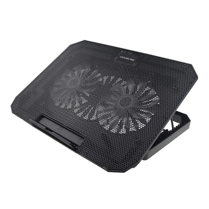 N99 Laptop Cooling Pad with Blue LED Light Notebook Cooler for 14-15.6 inch - Black - 3