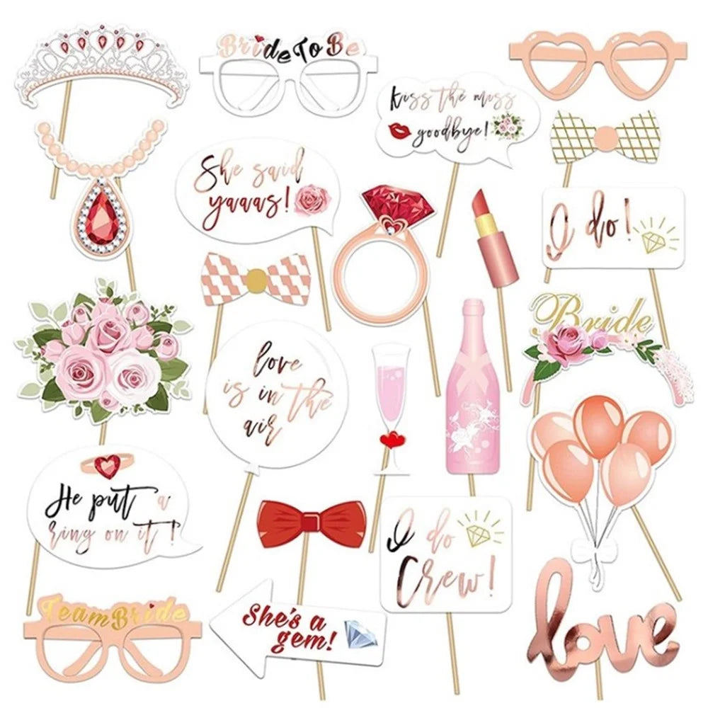 Bachelor Party Decoration Kit Bridal Shower Wedding Supplies Gift Bride Team Sign Decor - 1