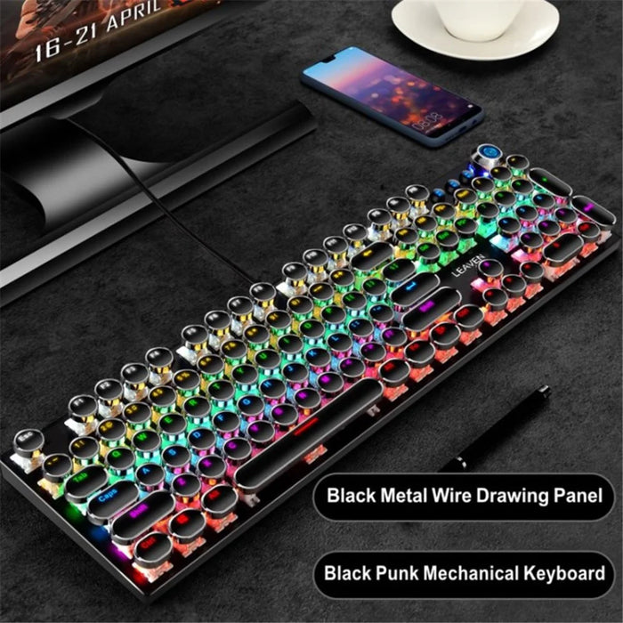 LEAVEN K990 USB Wired Back Light Gaming Keyboard with 104 Keys- Black - 1