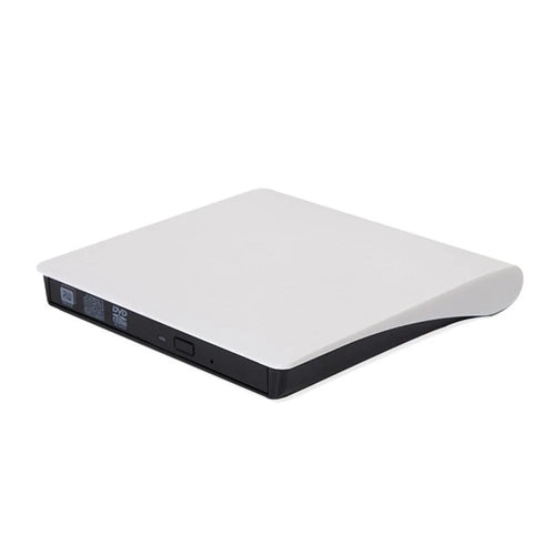 USB 3.0 Portable Optical External DVD Drive Player Reader Writer Burner for MacBook Windows Laptop Computer - White - 1