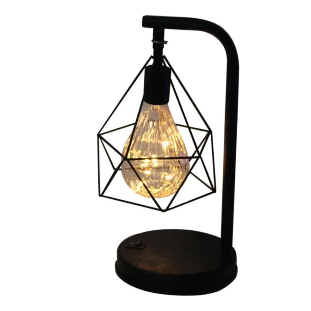 For Coffee Bar Office Bedroom Geometric Light Reading Table Lamp - Yellow Light - 1