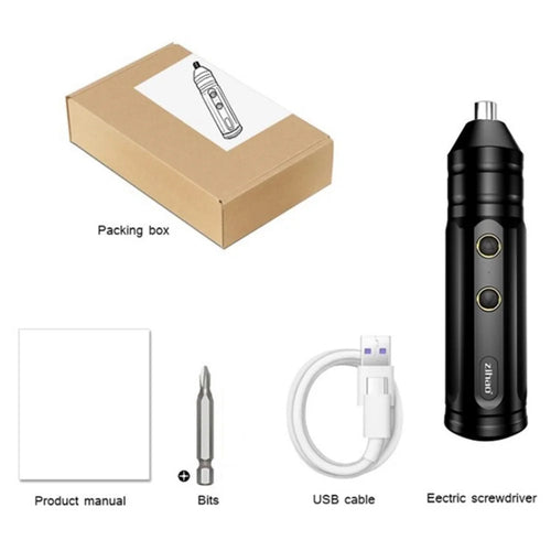 X1 Mini Cordless Electric Screwdriver Portable Drill Tools Set Multifunctional Electric Screwdriver - with 1 Bit - 1