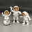 3Pcs Astronaut Figurines Cake Topper Decoration Spaceman Model-Miniature Astronaut Toys - Gold - 1