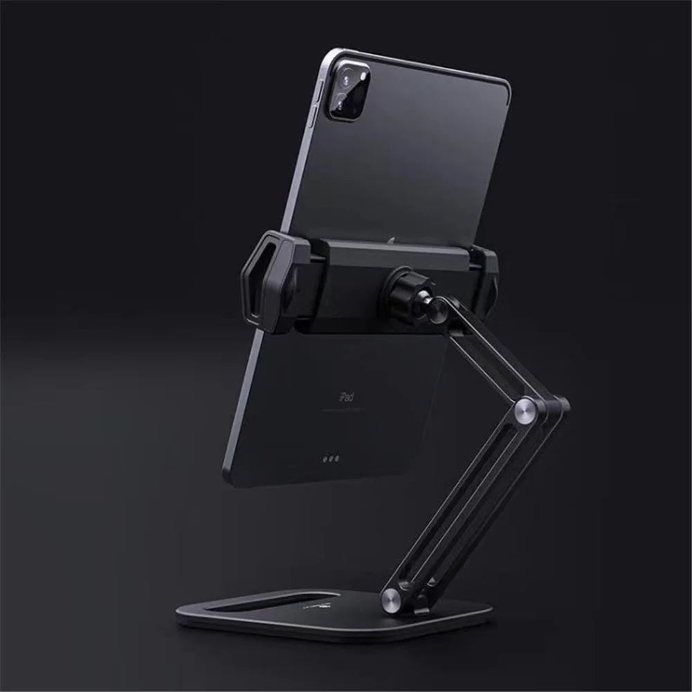 SDL-P47 Tablet Stand Height Adjustable 2 in 1 Desktop Phone Holder for 4 - 13 inch Smartphones Tablets - Black - 1
