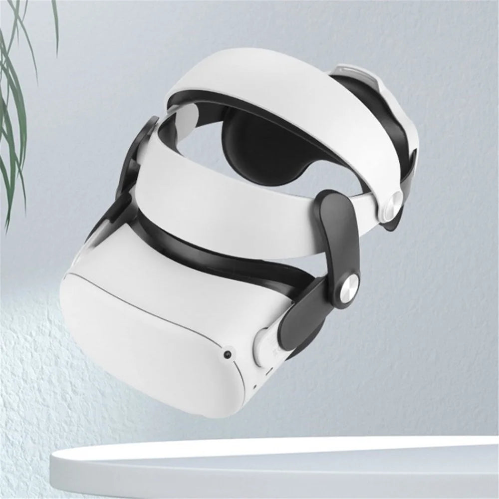 For Oculus Quest 2 Elite Adjustable Portable Protective Headband Head Strap - White - 1