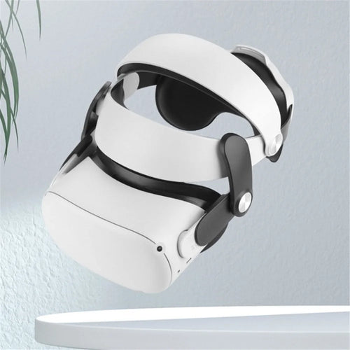 For Oculus Quest 2 Elite Adjustable Portable Protective Headband Head Strap - White - 1