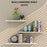 3Pcs For Home Room Decoration Floating Wall Shelf Mount Display Ledge Storage Rack - White - 1