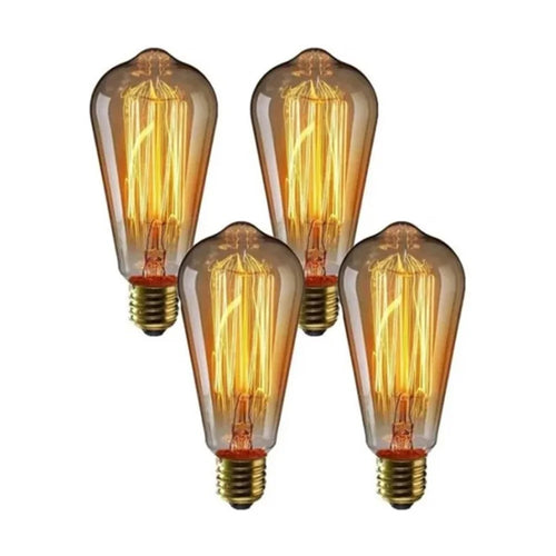 ST64 4Pcs Vintage 40W Edison Bulbs Tungsten Filament Light Bulbs for Home / Industrial Decor - 1