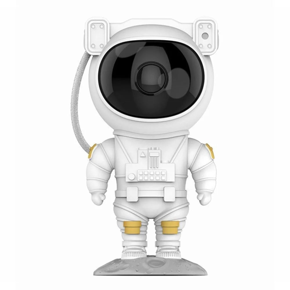 Astronaut Projection Lamp LED Starry Sky Night Light Projector Rotating Bedside Table Lamp with Remote Control - White - 1