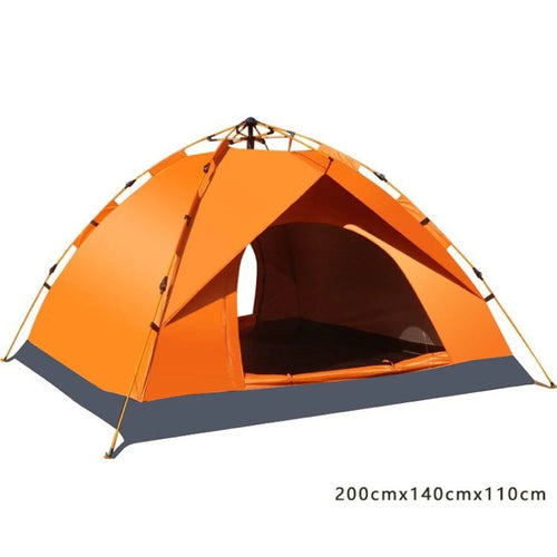 Outdoor Camping Tent Waterproof Family Tent for Camping Traveling Backpacking Hiking Outdoors - Yellow / 1-2 Person - 1