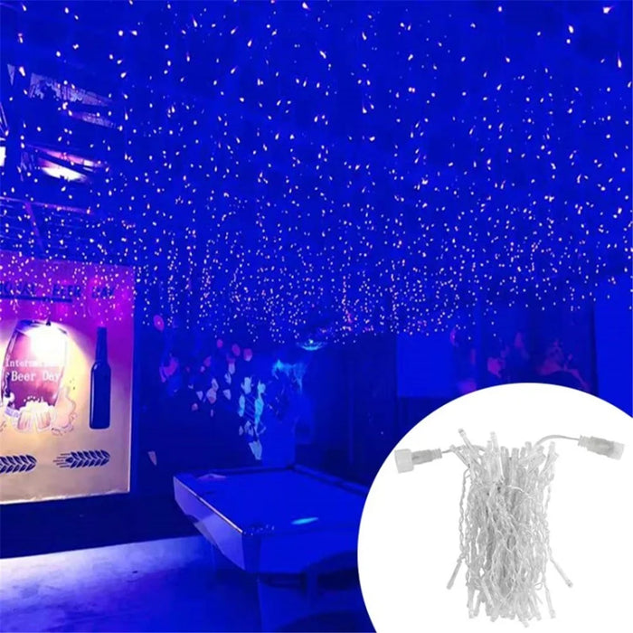 LED Christmas Curtain Light 5x0.7m String Waterproof Waterfall Light for Garden Yard Wedding Party Decor - Blue - 1