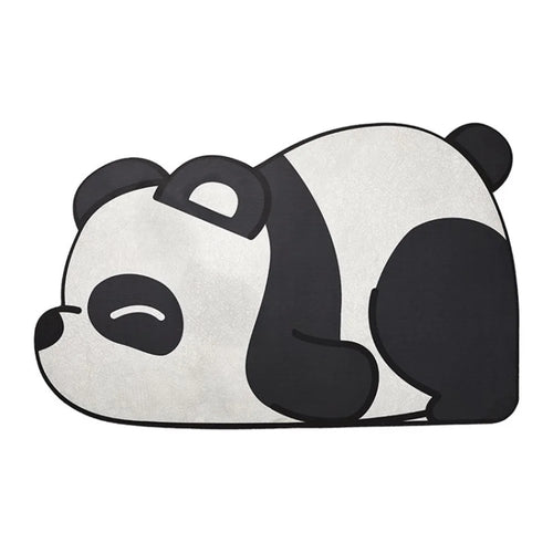 Bath Door Floor Mat Quick Drying Super Absorbent Pad Bathroom Carpet 40x60cm - Panda - 1