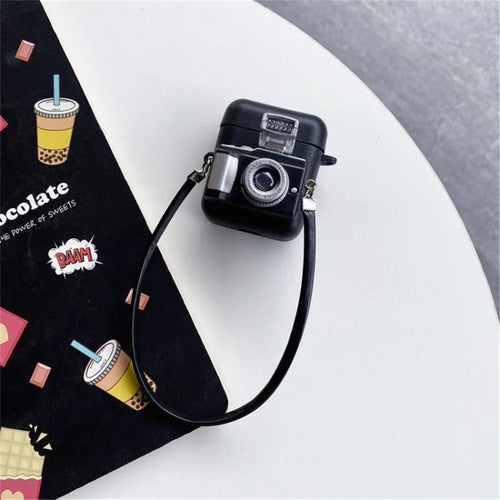 For Apple AirPods Pro/1/2/3/with Charging Case (2016)/with Wireless Charging Case (2019)/with Charging Case (2019) Earphone Box Cover Camera Shaped Silicone Case - For AirPods 1/2 - 1