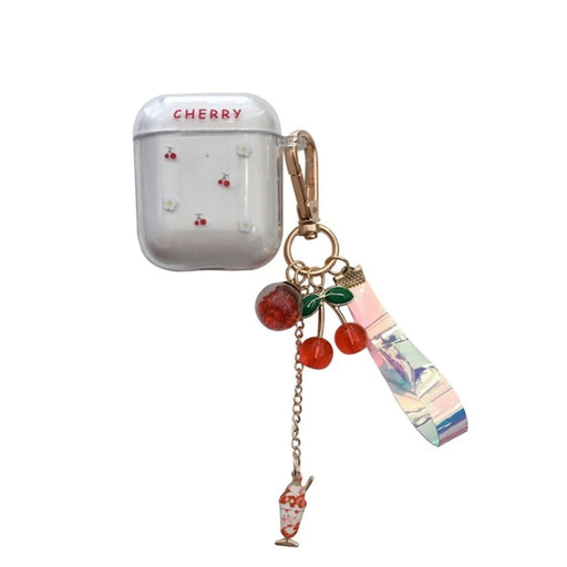 For Apple AirPods Pro/1/2/3/with Charging Case (2016)/with Wireless Charging Case (2019)/with Charging Case (2019) Earphone Box Case Cherry Pendant Earbuds Cover - For AirPods 1/2 - 1