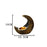 Resin Crescent Moon Incense Burner Desktop Arabian Incense Holder Diffuser for Hone Docor - Black - 1
