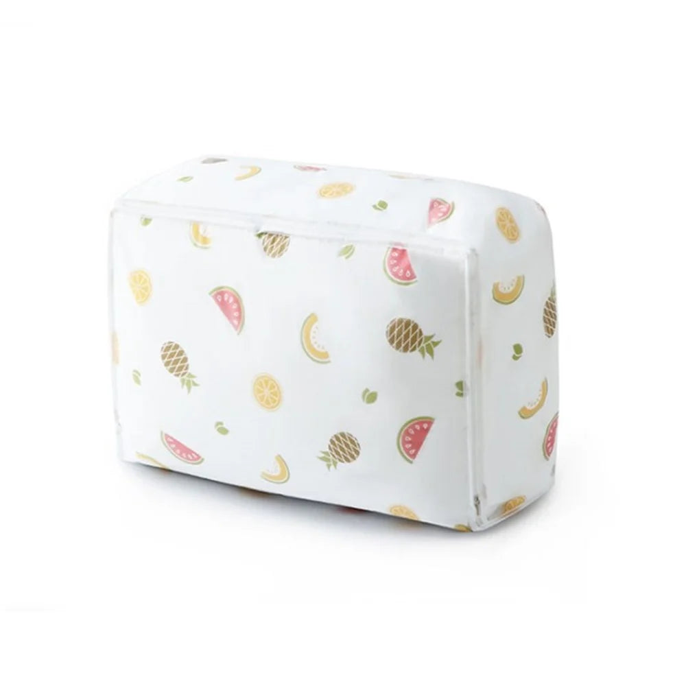 Stylish Quilt Pillow Zipper Storage Bag Closet Comforter Bedding Clothes Blanket Organizer Bag - Fruit/M: 55*36*20cm - 1