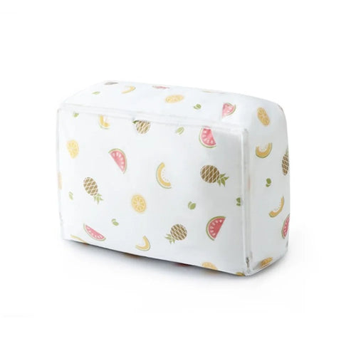 Stylish Quilt Pillow Zipper Storage Bag Closet Comforter Bedding Clothes Blanket Organizer Bag - Fruit/M: 55*36*20cm - 1
