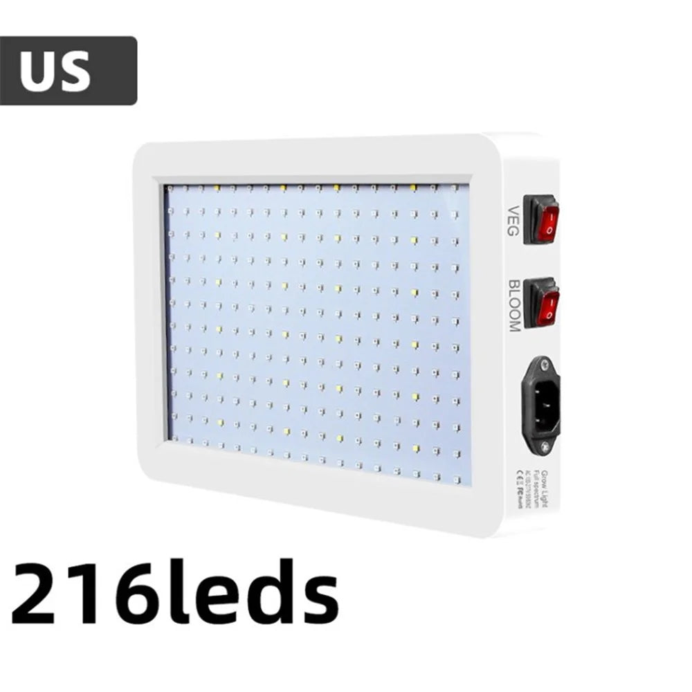 LED Grow Light Full Spectrum Panel Growing Lamp for Indoor Plant Seedling Veg Flower - 216 LEDs/US Plug - 1
